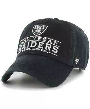 Мужская черная регулируемая кепка Las Vegas Raiders Vernon Clean Up '47 Brand