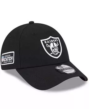 Мужская черная регулируемая кепка Las Vegas Raiders 2023 NFL Crucial Catch 9FORTY New Era, черный