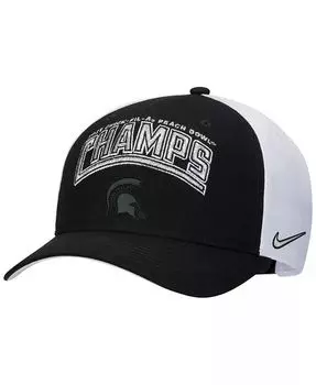 Мужская черная регулируемая кепка Michigan State Spartans 2021 Peach Bowl Champions Locker Room Classic 99 Nike, черный