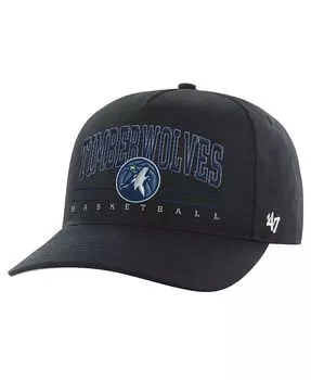 Мужская черная регулируемая кепка Minnesota Timberwolves Core Roscoe Hitch '47 Brand, черный