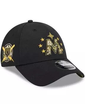 Мужская черная регулируемая кепка Minnesota Twins 2024 Armed Forces Day 9FORTY New Era, черный
