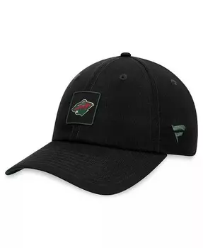 Мужская черная регулируемая кепка Minnesota Wild Authentic Pro Rink Fanatics, черный