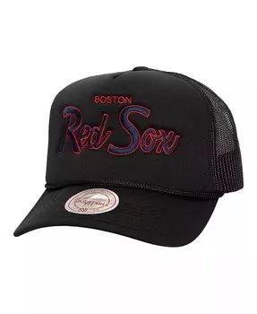 Мужская черная регулируемая кепка Mitchell Ness Boston Red Sox Script Trucker Mitchell & Ness, черный