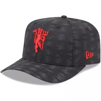 Мужская черная регулируемая кепка New Era Manchester United со светоотражающим камуфляжем и эластичными кнопками