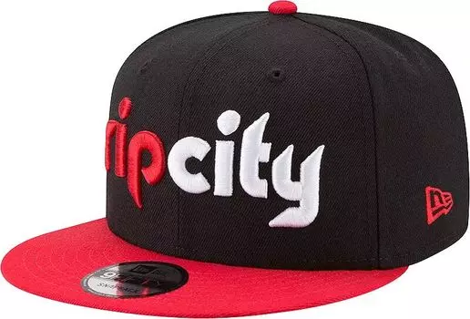 Мужская черная регулируемая кепка New Era Portland Trail Blazers 9Fifty