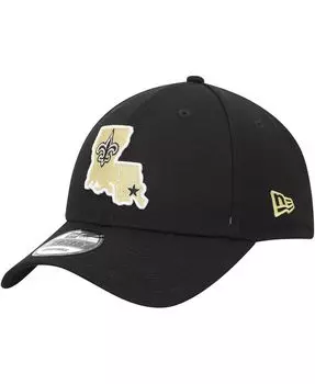 Мужская черная регулируемая кепка New Orleans Saints State The League 9FORTY New Era