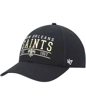 Мужская черная регулируемая кепка New Orleans Saints Centerline MVP '47 '47 Brand