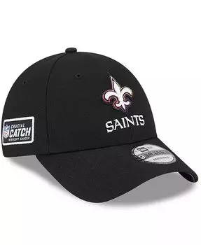 Мужская черная регулируемая кепка New Orleans Saints 2023 NFL Crucial Catch 9FORTY New Era, черный