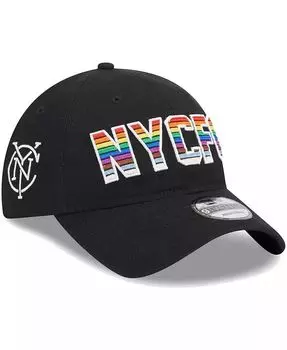 Мужская черная регулируемая кепка New York City FC Pride 9TWENTY New Era, черный