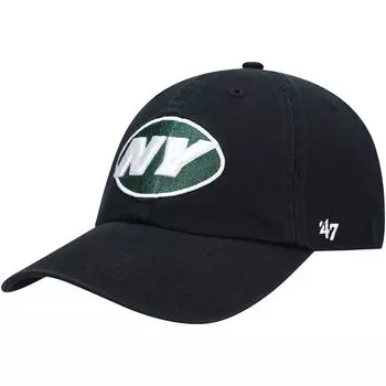 Мужская черная регулируемая кепка New York Jets '47 Clean Up