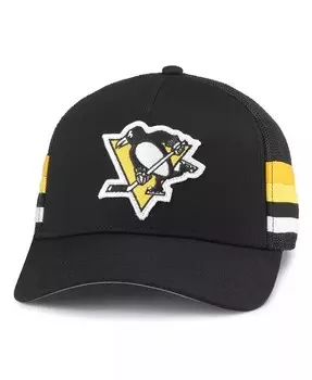 Мужская черная регулируемая кепка Pittsburgh Penguins с полосками на ногах American Needle, черный