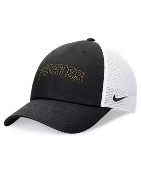 Мужская черная регулируемая кепка Pittsburgh Pirates Evergreen Wordmark Trucker Nike, черный