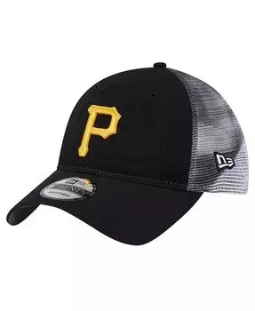 Мужская черная регулируемая кепка Pittsburgh Pirates Team Slick Trucker 9TWENTY New Era, черный