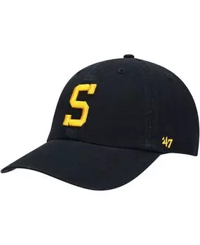 Мужская черная регулируемая кепка Pittsburgh Steelers Clean Up Alternate '47 Brand
