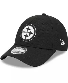 Мужская черная регулируемая кепка Pittsburgh Steelers Main B-Dub 9FORTY New Era, черный