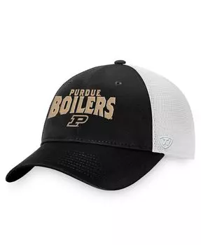 Мужская черная регулируемая кепка Purdue Boilermakers Breakout Trucker Majestic