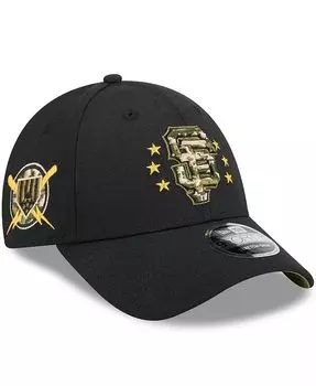 Мужская черная регулируемая кепка San Francisco Giants 2024 Armed Forces Day 9FORTY New Era, черный