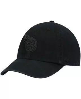 Мужская черная регулируемая кепка Tennessee Titans Team в тон '47 Brand