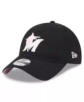 Мужская черная регулируемая шапка Miami Marlins 2024 ко Дню матери 9TWENTY New Era, черный