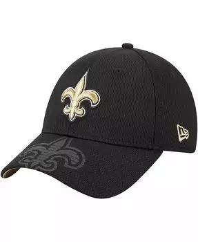 Мужская черная регулируемая шапка New Orleans Saints с козырьком 9FORTY New Era, черный