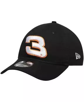 Мужская черная регулируемая шляпа Austin Dillon 9Twenty ферментативной стирки New Era