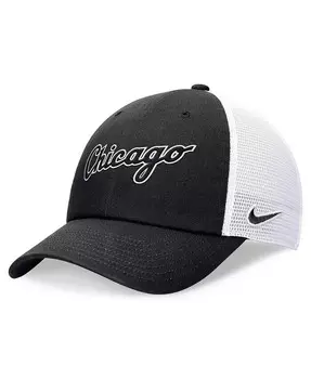 Мужская черная регулируемая шляпа Chicago White Sox Evergreen с надписью Trucker Nike, черный