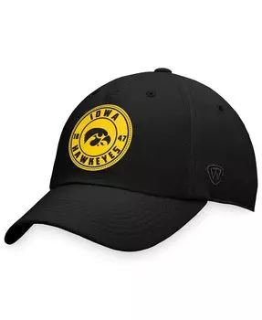 Мужская черная регулируемая шляпа Iowa Hawkeyes Region Top of the World