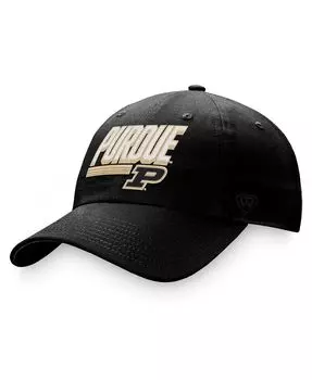 Мужская черная регулируемая шляпа Purdue Boilermakers Slice Top of the World