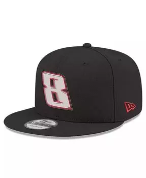 Мужская черная регулируемая шляпа с номером Snapback Kyle Busch 9FIFTY New Era, черный