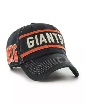Мужская черная регулируемая шляпа San Francisco Giants Hard Count Clean Up '47 Brand, черный