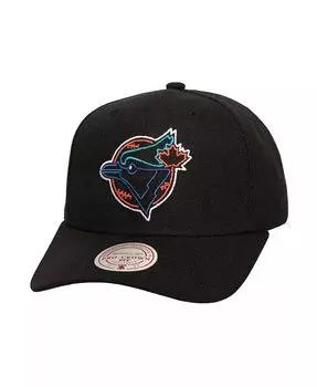 Мужская черная регулируемая шляпа Toronto Blue Jays с неоновым логотипом Pro Crown Mitchell & Ness, черный