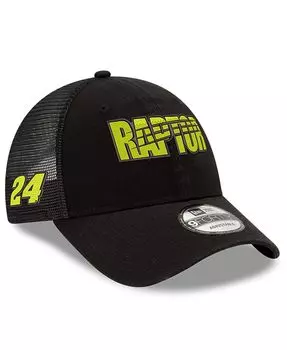 Мужская черная регулируемая шляпа William Byron Raptor 9FORTY A-Frame Trucker Snapback New Era
