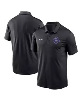 Мужская черная рубашка поло colorado rockies diamond icon franchise performance Nike, черный