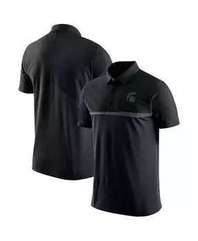 Мужская черная рубашка-поло Michigan State Spartans Coaches Performance Nike, черный