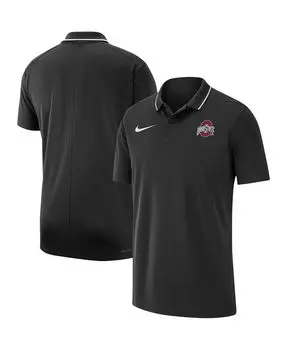 Мужская черная рубашка-поло Ohio State Buckeyes 2023 Coaches Performance Nike