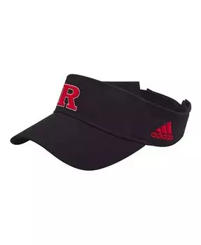 Мужская черная рубашка Rutgers Scarlet Knights с регулируемым козырьком для раздевалки команды Adidas, черный