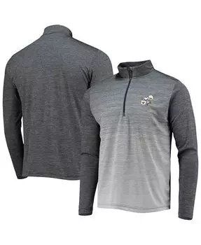 Мужская черная, серо-бежевая куртка New Orleans Saints Throwback Cycle с молнией на четверть Antigua, черный