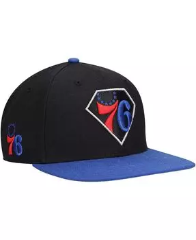 Мужская черная шляпа '47 Royal Philadelphia 76Ers 75th Anniversary Carat Captain Snapback '47 Brand