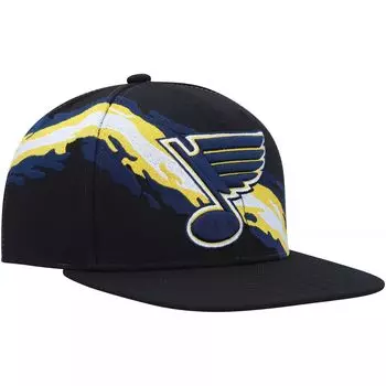 Мужская черная шляпа Mitchell & Ness St. Louis Blues Vintage Paintbrush Snapback