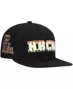 Мужская черная шляпа Snapback с узором Prairie View A&M Panthers Mitchell & Ness