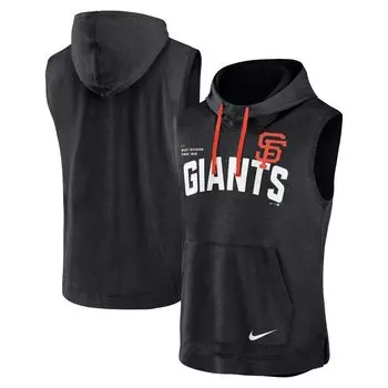 Мужская черная спортивная футболка без рукавов с капюшоном San Francisco Giants Nike