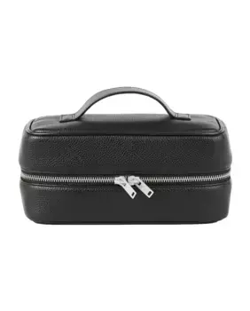 Мужская черная сумка для туалетных принадлежностей на молнии Sandro, чёрный