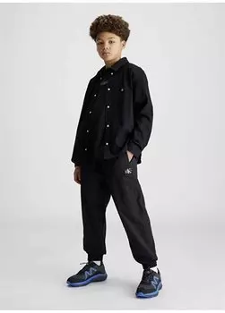 Мужская черная толстовка MIX MEDIA MONOCHROME HOODIE Calvin Klein, черный