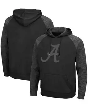 Мужская черная толстовка с капюшоном alabama crimson tide blackout 3.0 tonal raglan pullover Colosseum, черный