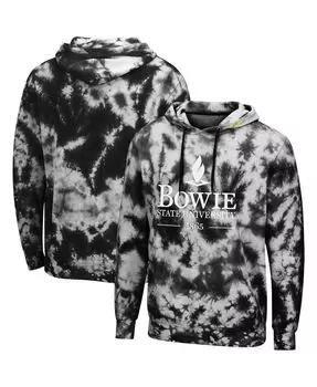 Мужская черная толстовка с капюшоном bowie state bulldogs tie-dye pullover Colosseum, черный
