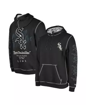 Мужская черная толстовка с капюшоном chicago white sox team split pullover New Era, черный