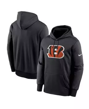 Мужская черная толстовка с капюшоном cincinnati bengals primary logo performance pullover Nike, черный