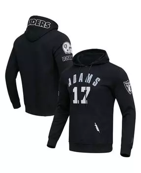 Мужская черная толстовка с капюшоном Davante Adams Las Vegas Raiders с именем и номером игрока Pro Standard