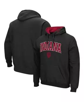 Мужская черная толстовка с капюшоном indiana hoosiers arch and logo 3.0 pullover Colosseum, черный