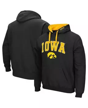 Мужская черная толстовка с капюшоном iowa hawkeyes big and tall arch & logo 2.0 Colosseum, черный